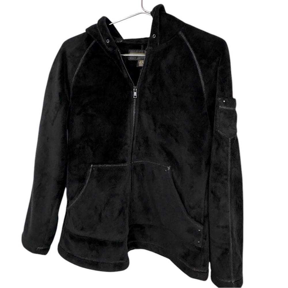 High End Kristen Blake Black Velvety Fleece Soft Thick Zip-Up Women’s M Hoodie